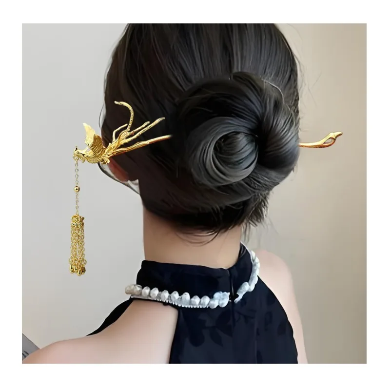 New Chinese Phoenix Hairpin Ming-made Tang Style Tassel Hairpin Cheongsam Horse Dress Back of Head Shaking Hair Accessories Phoe
New Chinese Phoenix Hairpin Ming-made Tang Style Tassel Hairpin Cheongsam Horse Dress Back of Head Shaking Hair Accessories Phoe