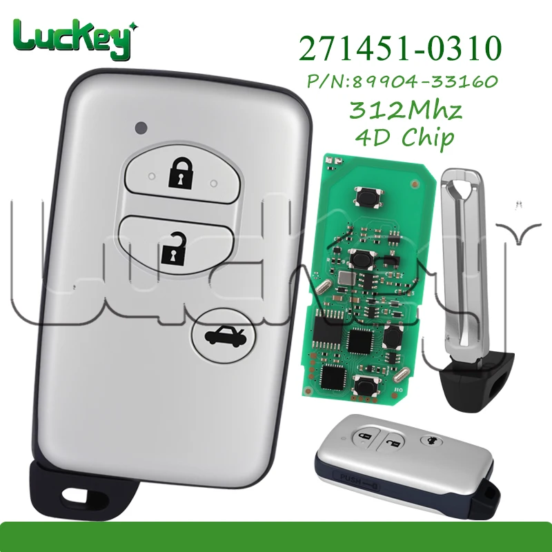 271451-0310 Car Key for Toyota Crown Majesta Camry Mark X Japanese Imported 2005-2010 312Mhz 4D Chip Remote Key Fob 89904-33160
271451-0310 Car Key for Toyota Crown Majesta Camry Mark X Japanese Imported 2005-2010 312Mhz 4D Chip Remote Key Fob 89904-33160
