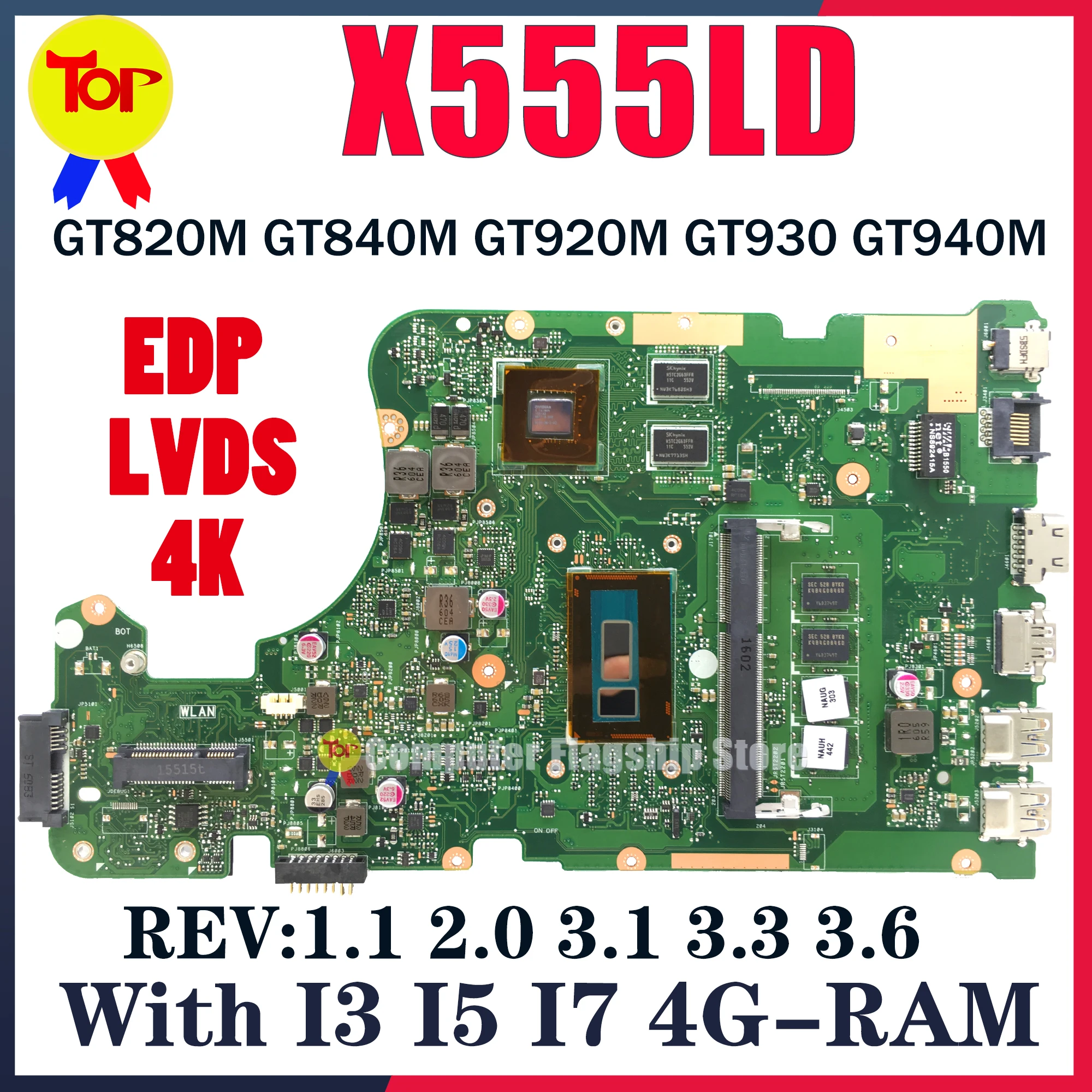 KEFU X555LD Laptop Motherboard For ASUS X555LDB X555LN X555LB X555LF X555LJ X555LI X555LPB I3 I5 I7 GT940 Mainboard 100% Working
KEFU X555LD Laptop Motherboard For ASUS X555LDB X555LN X555LB X555LF X555LJ X555LI X555LPB I3 I5 I7 GT940 Mainboard 100% Working
