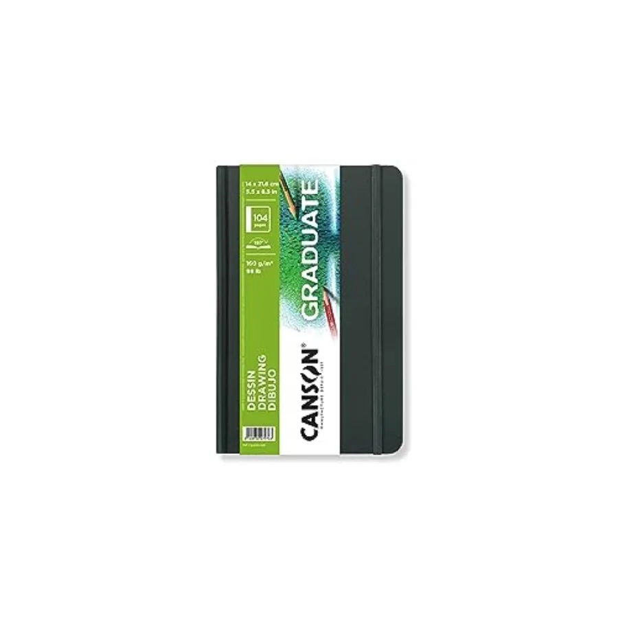 Graduate Drawing Paper Hard Cover Art Journal, 5.5" x 8.5", 98 lb. 160gsm,Artist Paper for Pencil, Ink, Pen, and Marker Illustr
Graduate Drawing Paper Hard Cover Art Journal, 5.5" x 8.5", 98 lb. 160gsm,Artist Paper for Pencil, Ink, Pen, and Marker Illustr
