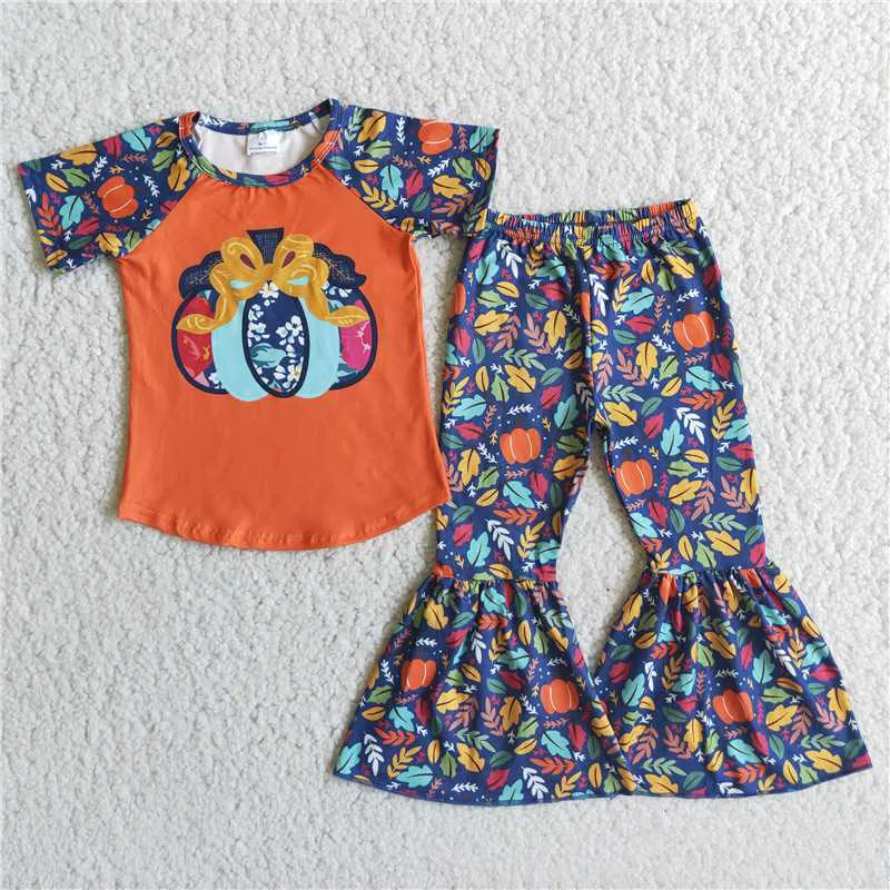 New summer fashion baby girls children pumpkin print long Bell Bottom Pants baby girls wholesale boutique Outfit
New summer fashion baby girls children pumpkin print long Bell Bottom Pants baby girls wholesale boutique Outfit