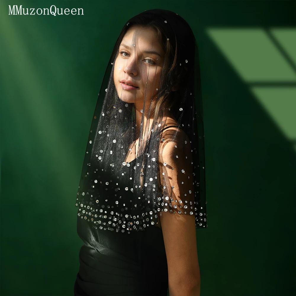 TOPQUEEN Черная фата со стразами, свадебные аксессуары, женское персонализированное платье вуаль на лицо M132
TOPQUEEN Черная фата со стразами, свадебные аксессуары, женское персонализированное платье вуаль на лицо M132