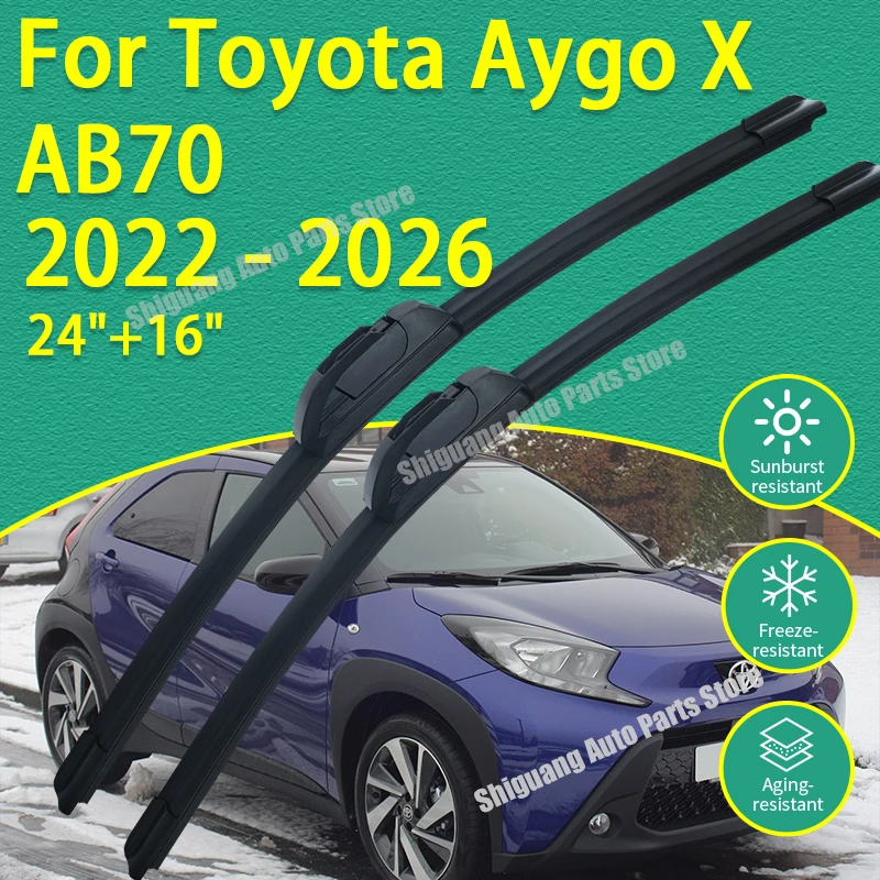 Front Silicone Coating Wipers for Toyota Aygo X AB70 2022 - 2026 Car Wiper Windshield Windscreen Blades Accessories 2023 2024
Front Silicone Coating Wipers for Toyota Aygo X AB70 2022 - 2026 Car Wiper Windshield Windscreen Blades Accessories 2023 2024