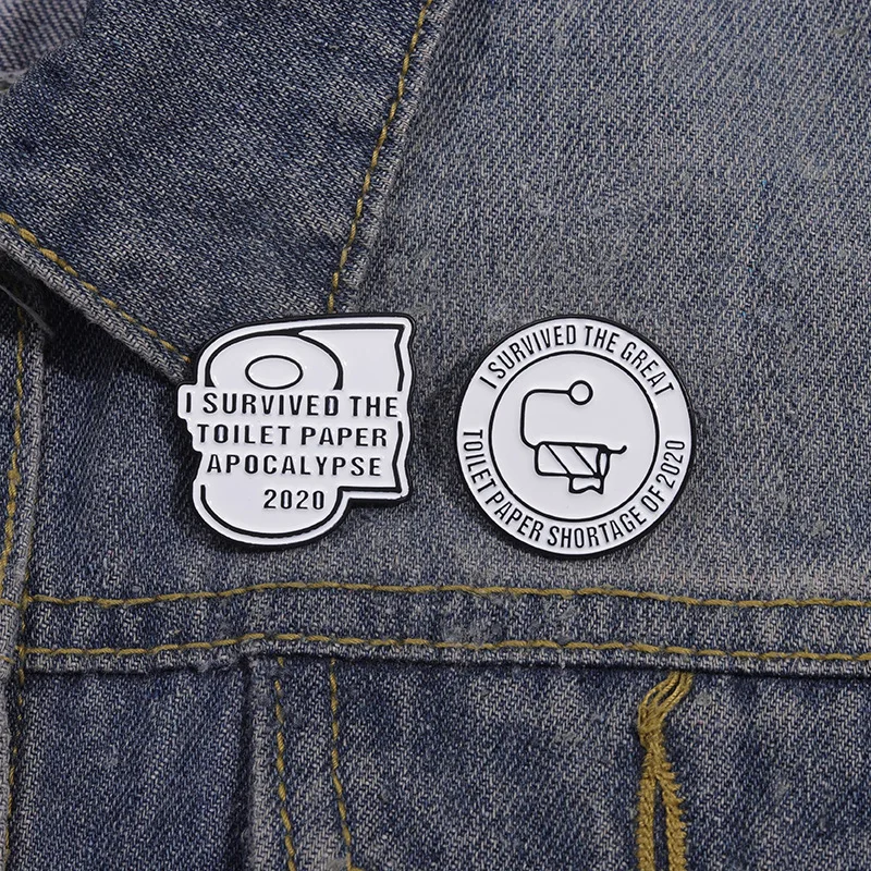 Funny rotundity Enamel Pin "I Survived The Toilet Paper Apocalypse" Brooches for Nostalgic & Humor Lovers Backpack Accessories
Funny rotundity Enamel Pin "I Survived The Toilet Paper Apocalypse" Brooches for Nostalgic & Humor Lovers Backpack Accessories