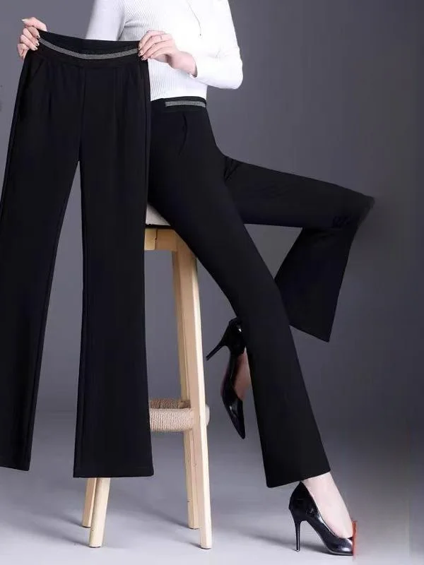 High Waist Flared Trousers for Pear Shaped plus Size Women Fleece Lined Stretchy Suit Pants Korean Style Slim Fit Long Pants
High Waist Flared Trousers for Pear Shaped plus Size Women Fleece Lined Stretchy Suit Pants Korean Style Slim Fit Long Pants