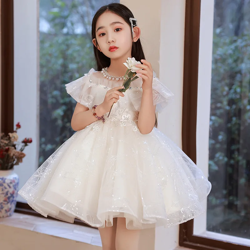 Sequins Lace Girls Flower Dresses For Weddings Kids Formal Beads Tulle Birthday Party Fairy Clothing Children Evening Costumes
Sequins Lace Girls Flower Dresses For Weddings Kids Formal Beads Tulle Birthday Party Fairy Clothing Children Evening Costumes