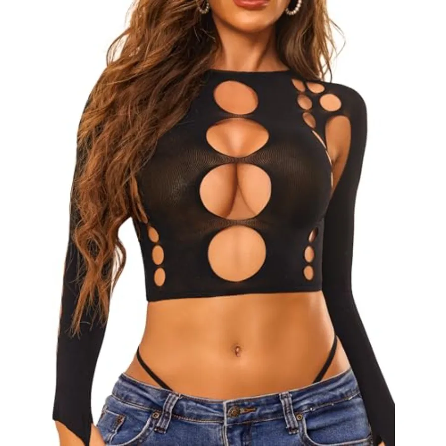 Women Sexy Lingerie Sets Naughty Bodysuit Cutout Top Long Sleeve Teddy Exotic Bodystocking Mesh
Women Sexy Lingerie Sets Naughty Bodysuit Cutout Top Long Sleeve Teddy Exotic Bodystocking Mesh