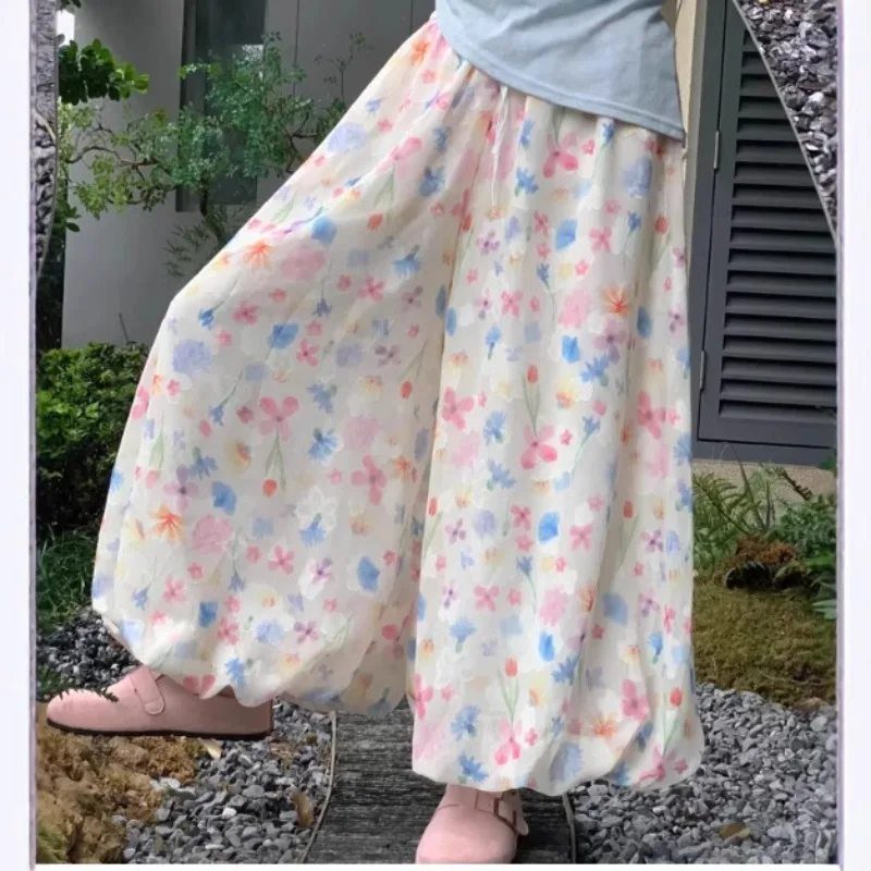 Women's New Print High Waisted Half Ength Pants High Waisted Slimming Lightweight Wide Leg Mid Length Budded Style Trousers
Women's New Print High Waisted Half Ength Pants High Waisted Slimming Lightweight Wide Leg Mid Length Budded Style Trousers