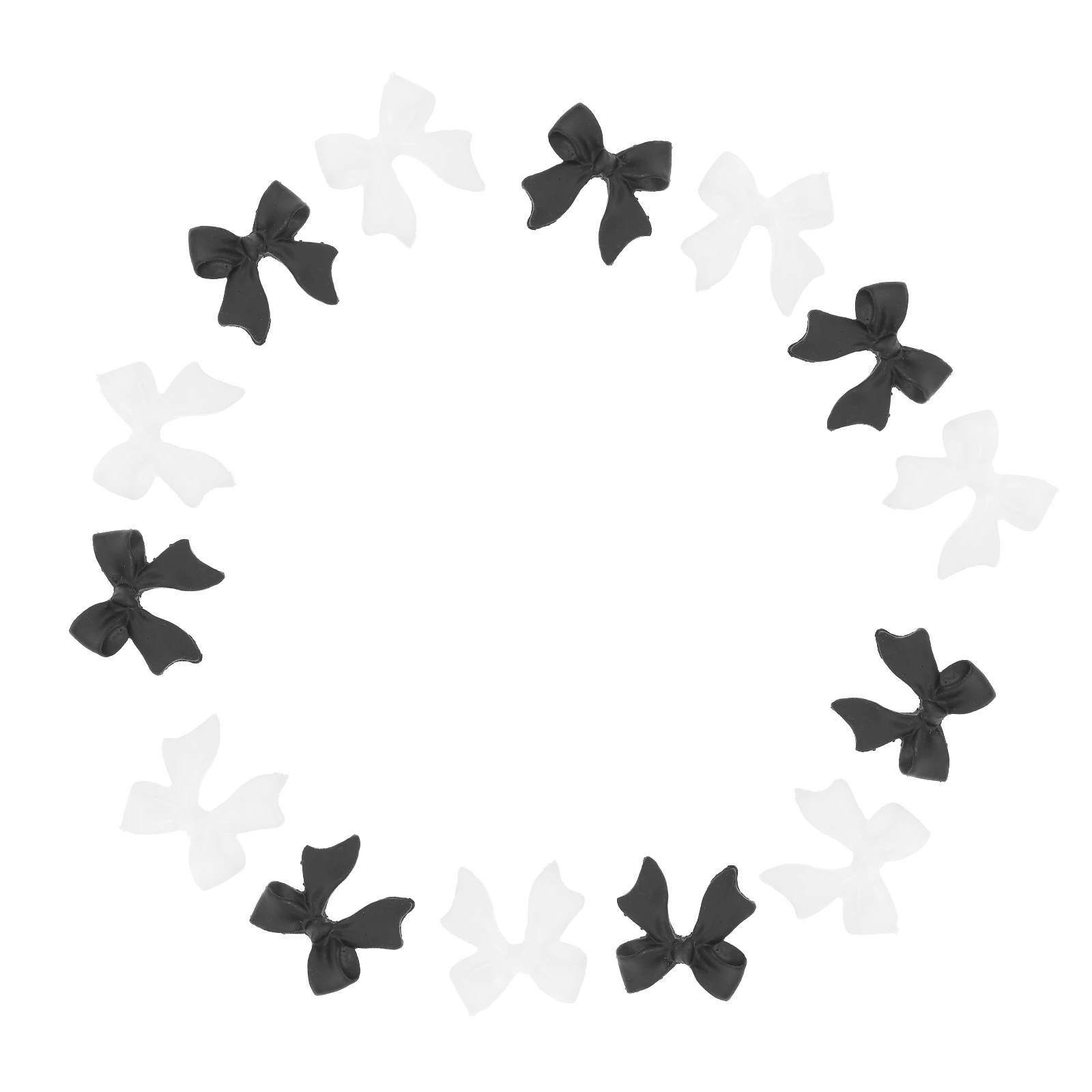100pcs Black White Bow Nail Art Accessory DIY Decor Resin nament Fashion Manicure Salon Use Bow Shaped Nail Charm
100pcs Black White Bow Nail Art Accessory DIY Decor Resin nament Fashion Manicure Salon Use Bow Shaped Nail Charm