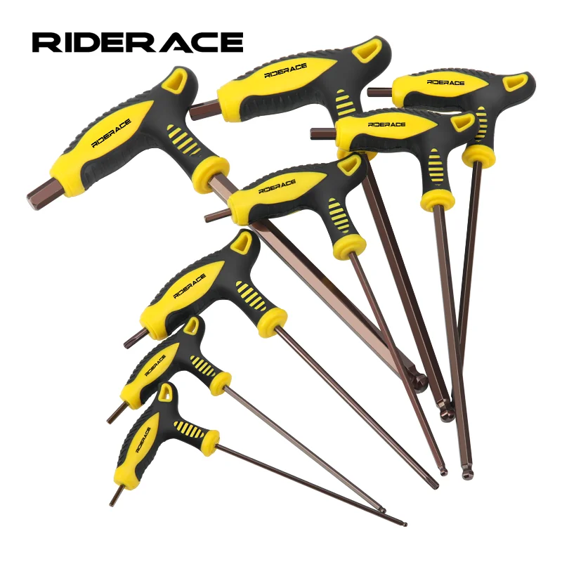 Bicycle Hex Key Allen Wrench T-Shaped Extended Plastic Handle With Double Ends hexagon Screwdriver For T25 2.5/3/4/5/6/8/10mm
Bicycle Hex Key Allen Wrench T-Shaped Extended Plastic Handle With Double Ends hexagon Screwdriver For T25 2.5/3/4/5/6/8/10mm