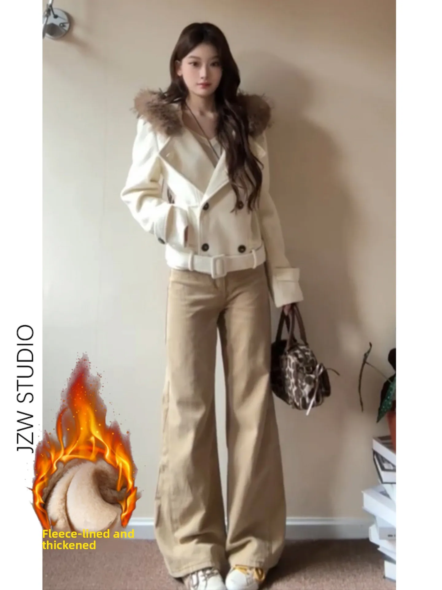 American Style Low Waist Fleece Lined Flared Jeans Women's Pear Shape Loose Long Slimming Floor Length Pants
American Style Low Waist Fleece Lined Flared Jeans Women's Pear Shape Loose Long Slimming Floor Length Pants