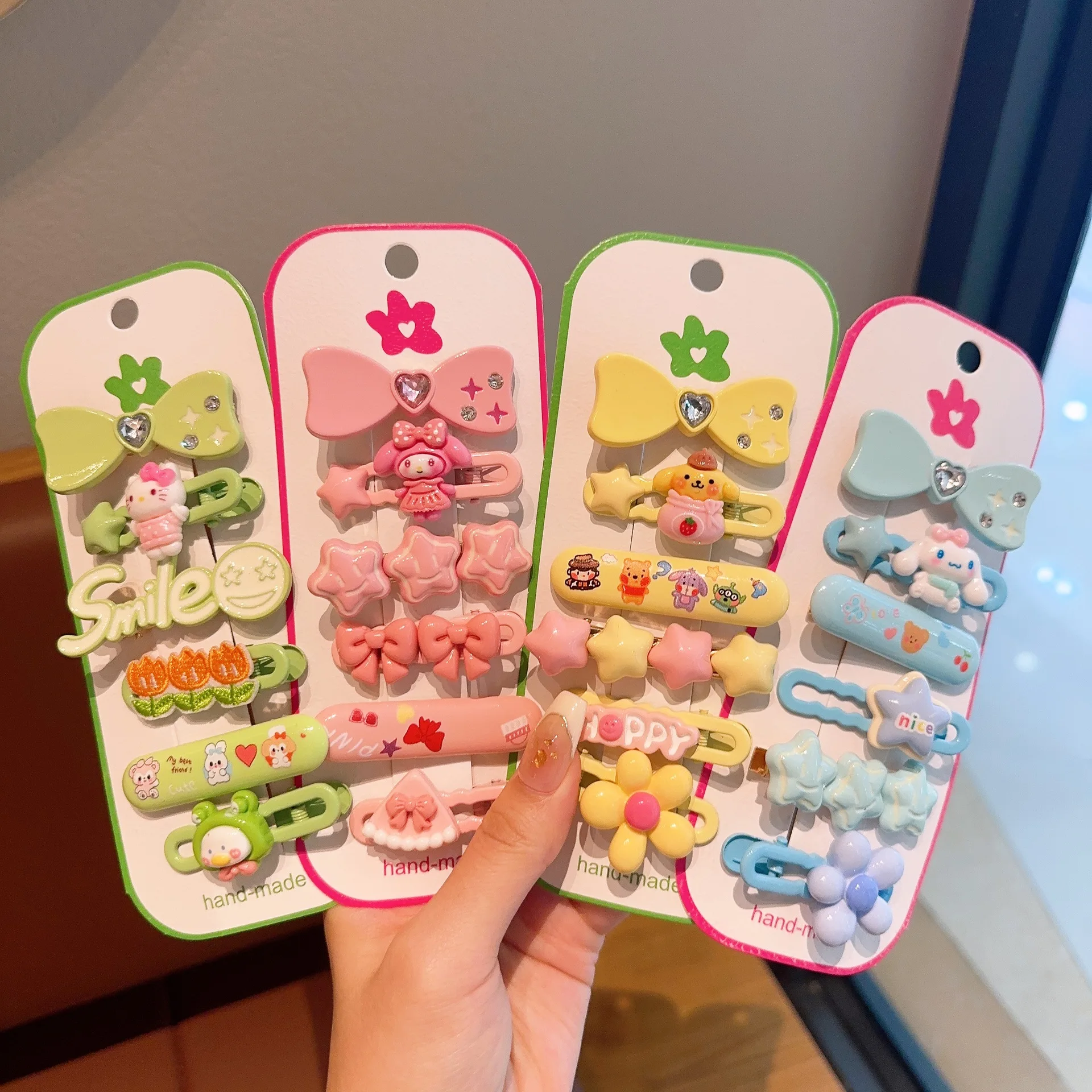 Sanrio Kawaii Inspired Hair Clips Set 6Pcs - Cute Cartoon Baby Barrettes Non-Toxic Soft Bangs Clips Girls Anime Hair Accessories
Sanrio Kawaii Inspired Hair Clips Set 6Pcs - Cute Cartoon Baby Barrettes Non-Toxic Soft Bangs Clips Girls Anime Hair Accessories