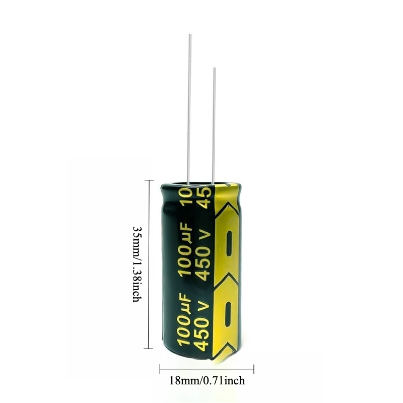 8pcs 450V 100uF Electrolytic Capacitor Black Gold High Frequency Low ESR Long Life 18x35 13x50mm for Power Supply
8pcs 450V 100uF Electrolytic Capacitor Black Gold High Frequency Low ESR Long Life 18x35 13x50mm for Power Supply