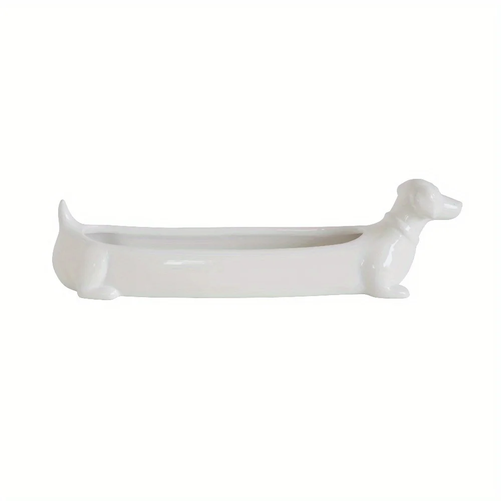 Long White Ceramic Dachshund Cracker Dish - Playful Dachshund Shape, Sleek White Ceramic, Functional Dish for Crackers
Long White Ceramic Dachshund Cracker Dish - Playful Dachshund Shape, Sleek White Ceramic, Functional Dish for Crackers