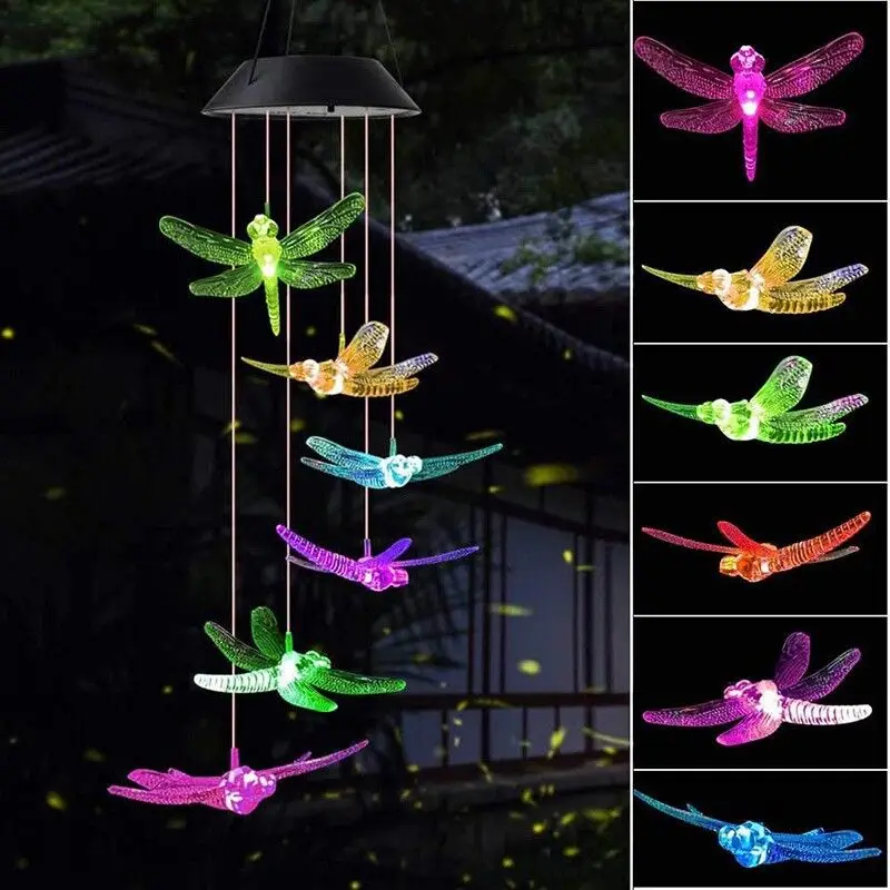 1PC solar wind chime light hummingbird dragonfly landscape light laser rose ball decorative atmosphere light string
1PC solar wind chime light hummingbird dragonfly landscape light laser rose ball decorative atmosphere light string