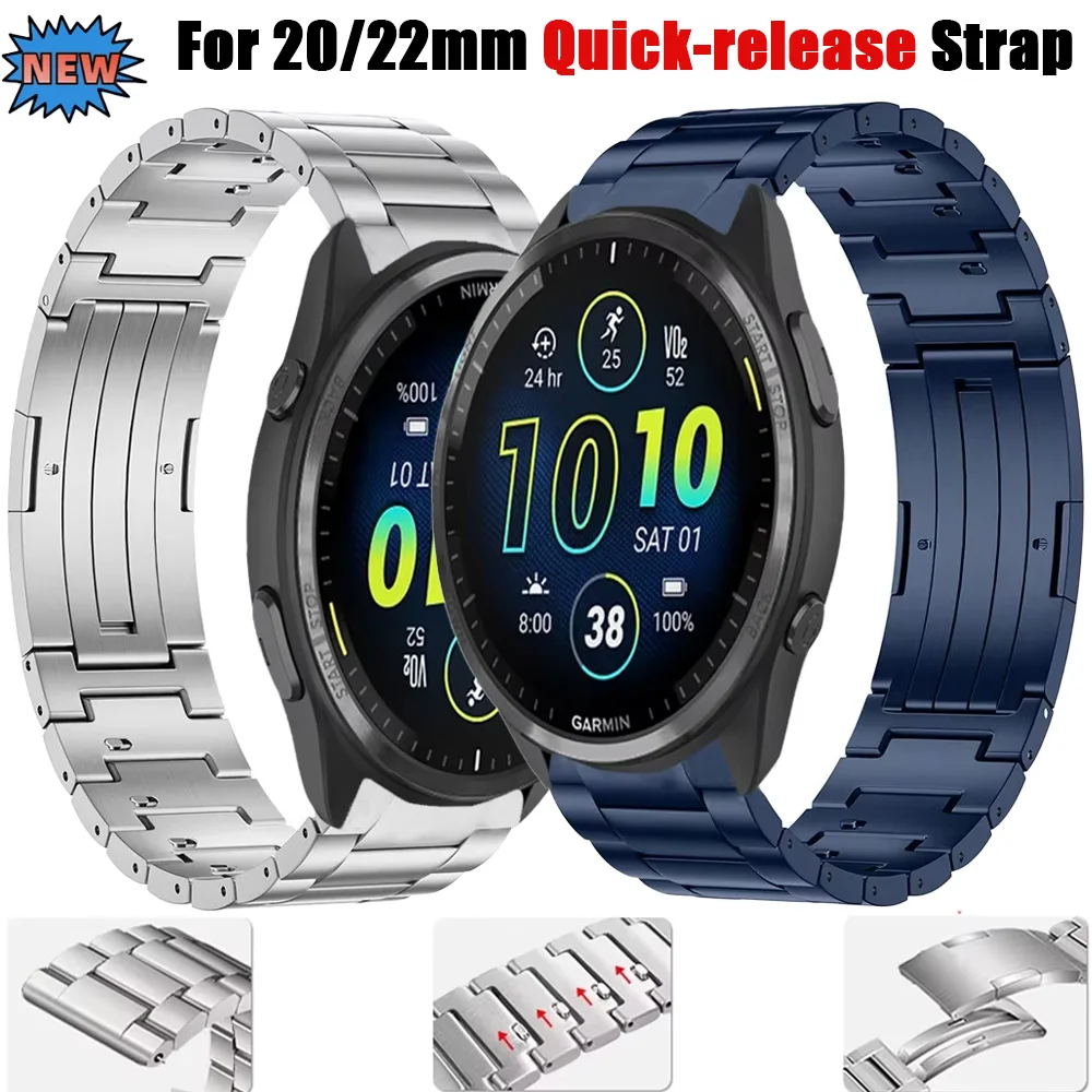20/22mm Quick-release Titanium Metal Strap For Garmin Forerunner 965 265 955 255 55 165 Luxury Watchband Garmin Venu3/2 Active 5
20/22mm Quick-release Titanium Metal Strap For Garmin Forerunner 965 265 955 255 55 165 Luxury Watchband Garmin Venu3/2 Active 5