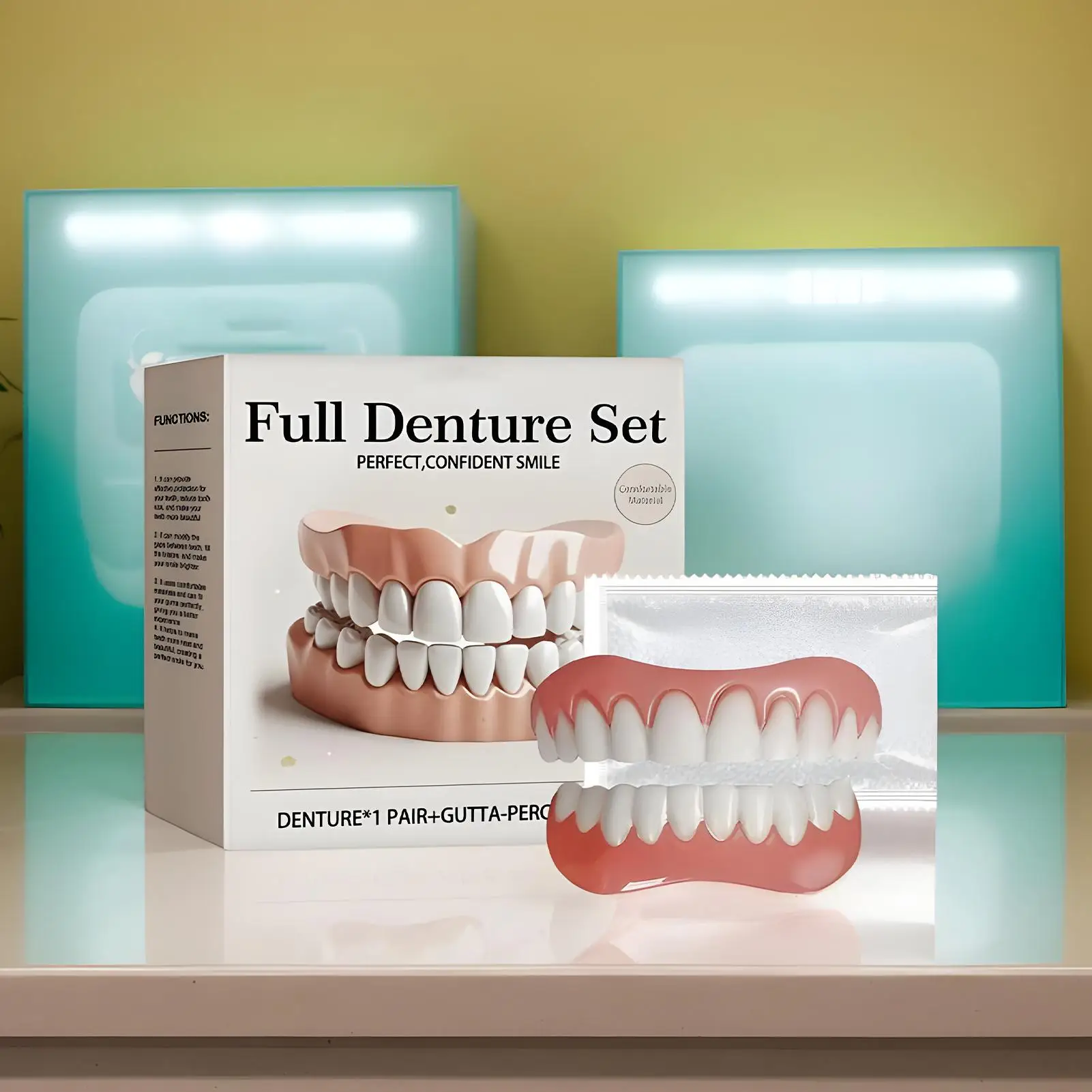 Dentures for Women and Men User Friendly Natural Safe Professional False Teeth Easy and Convenient Denture Modification Kit
Dentures for Women and Men User Friendly Natural Safe Professional False Teeth Easy and Convenient Denture Modification Kit