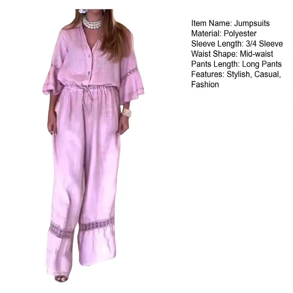 Elegant Half Sleeve V-neck Women Jumpsuit 2026 New Fashion Waist Super Long Wide Leg Jumpsuit Lady Casual Loose Pocket Bodysuit
Elegant Half Sleeve V-neck Women Jumpsuit 2026 New Fashion Waist Super Long Wide Leg Jumpsuit Lady Casual Loose Pocket Bodysuit