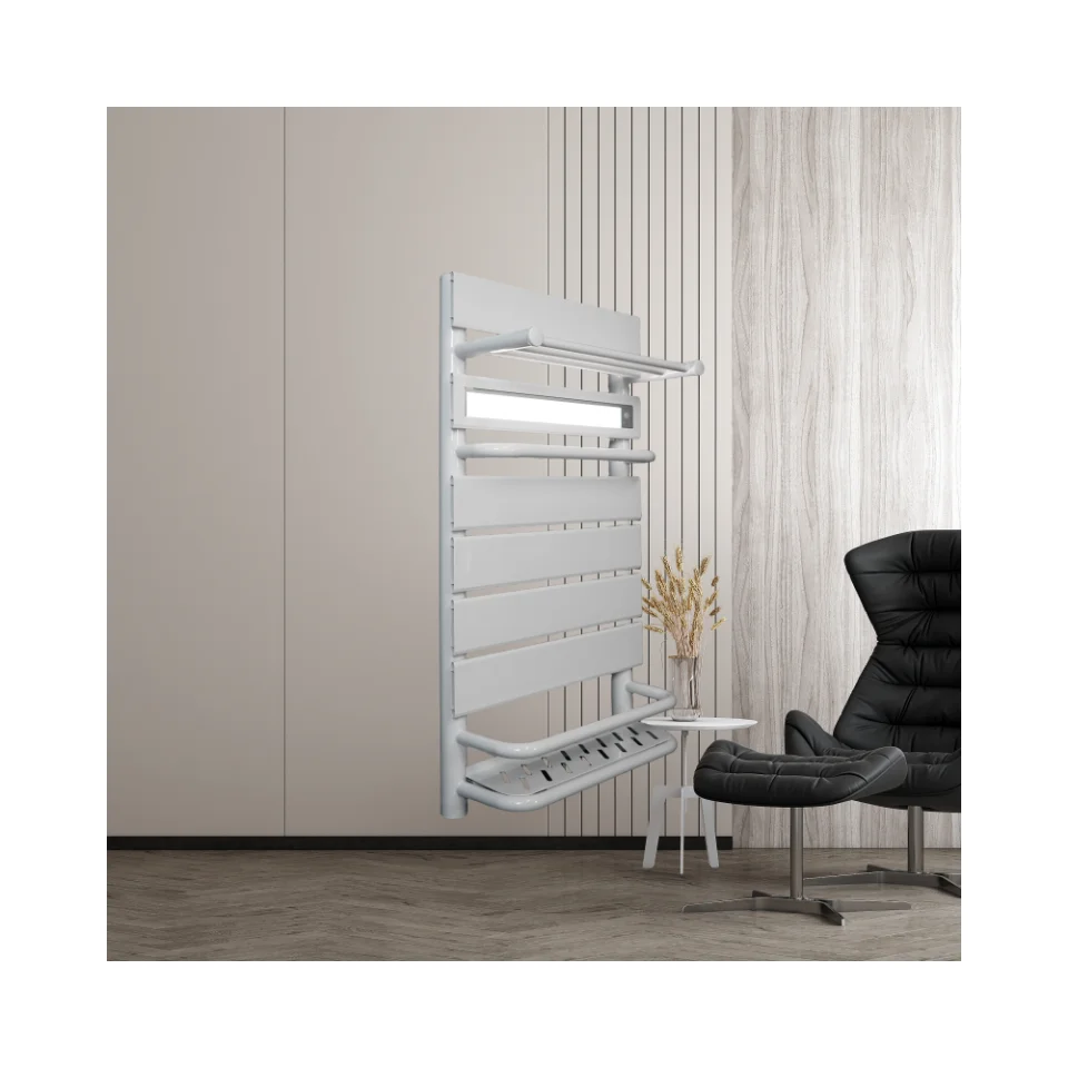 Hot Selling Manufacturer Direct Sales Brushed Polished White Heated Towel Rack Wall Towel Rack for Bathroom Installation
Hot Selling Manufacturer Direct Sales Brushed Polished White Heated Towel Rack Wall Towel Rack for Bathroom Installation