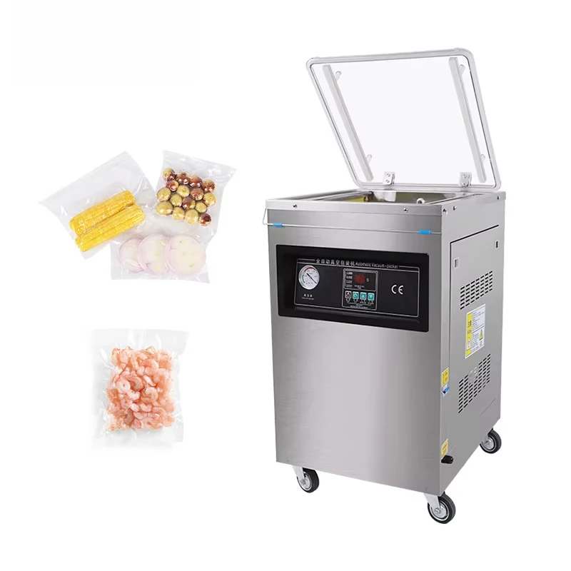 410 Automatic Food Fruit Storage Retail Business Market Plastic Vacuum Bag Pouch Sealing Packaging Single Chamber Vacuum Machine
410 Automatic Food Fruit Storage Retail Business Market Plastic Vacuum Bag Pouch Sealing Packaging Single Chamber Vacuum Machine
