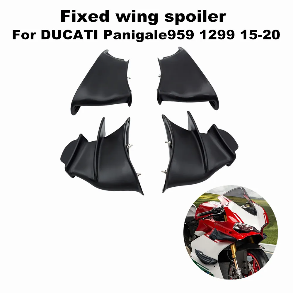 Suitable for DUCATI Panigale959 S 1299 S/R 2015-2020 motorcycle side wing high-quality ABS aileron fixed wing air deflector kit
Suitable for DUCATI Panigale959 S 1299 S/R 2015-2020 motorcycle side wing high-quality ABS aileron fixed wing air deflector kit