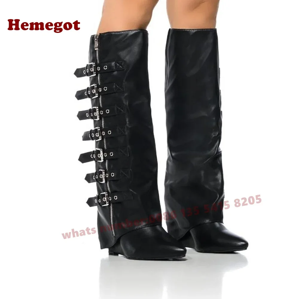 Черные сапоги до колена с несколькими пряжками, женские высокие сапоги на танкетке с круглым носком, повседневная обувь на высоком каблуке, новинка 2024, зима
Черные сапоги до колена с несколькими пряжками, женские высокие сапоги на танкетке с круглым носком, повседневная обувь на высоком каблуке, новинка 2024, зима