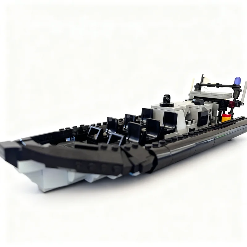 467PCS MOC Creative Model Pacific 24 Mkiii Rigid Hull Inflatable Boat Collectible Display DIY Building Blocks Gift Building Set
467PCS MOC Creative Model Pacific 24 Mkiii Rigid Hull Inflatable Boat Collectible Display DIY Building Blocks Gift Building Set