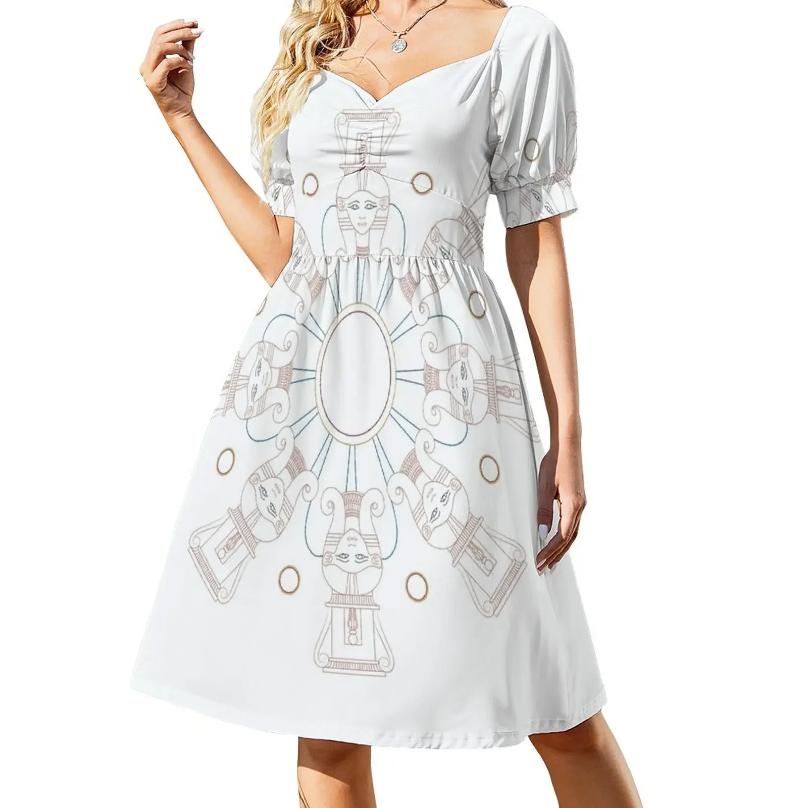 Egyptian pattern with goddess Hathor Short-Sleeved Dress dresses with long sleeves Casual dresses
Egyptian pattern with goddess Hathor Short-Sleeved Dress dresses with long sleeves Casual dresses