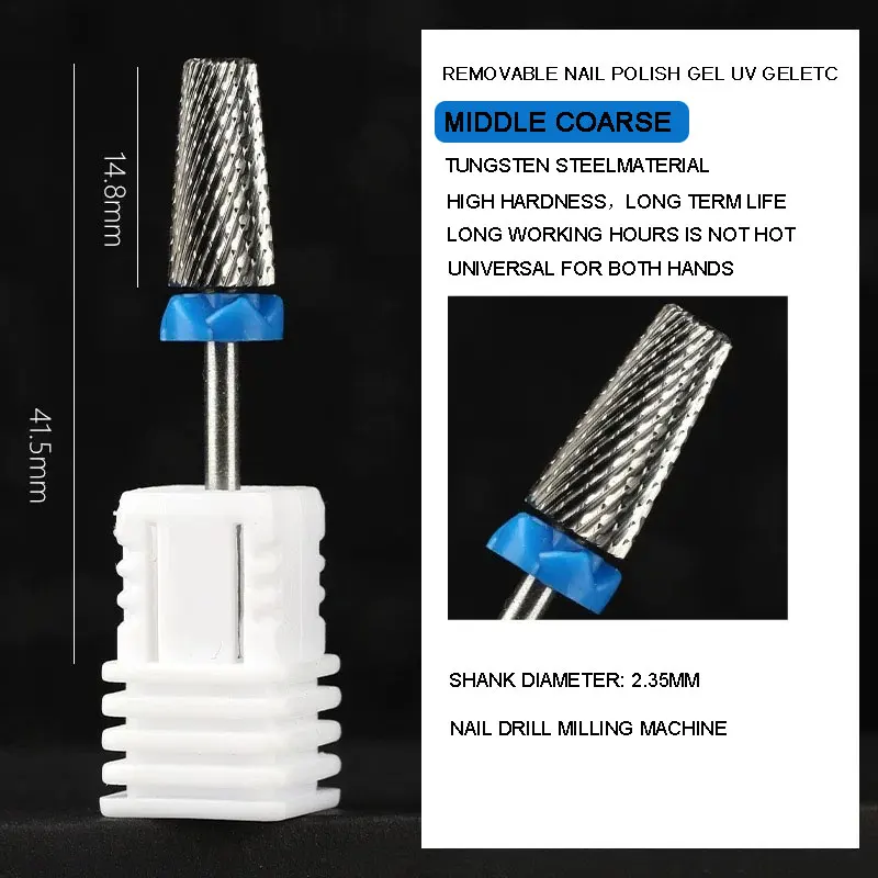 NEW Cross Teeth 5 in 1 Tungsten Carbide Steel Nail Drill Bits Manicure File Nail Cutter Acrylic or Hard Gel Remove Accessory
NEW Cross Teeth 5 in 1 Tungsten Carbide Steel Nail Drill Bits Manicure File Nail Cutter Acrylic or Hard Gel Remove Accessory