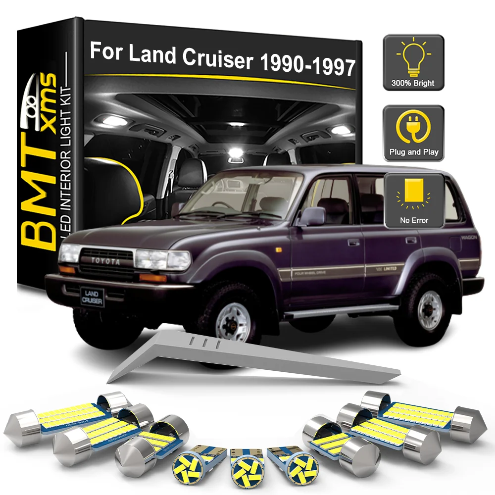 BMTxms 17 шт. для Toyota Land Cruiser 80 серии 1990-1993 1994 1995 1996 1997 комплект светодиодных ламп для внутреннего освещения автомобиля светодиодная лампа Canbus
BMTxms 17 шт. для Toyota Land Cruiser 80 серии 1990-1993 1994 1995 1996 1997 комплект светодиодных ламп для внутреннего освещения автомобиля светодиодная лампа Canbus