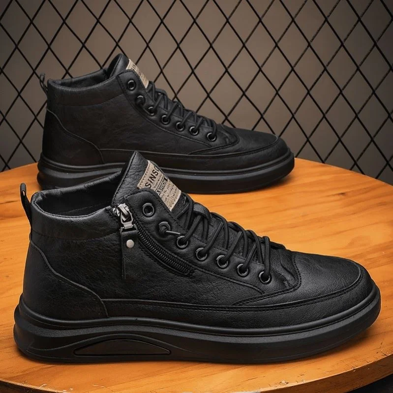 High-Top Men's Boots Casual Leather Shoes Waterproof Boots Autumn British Style Mid-Cut Flat Shoes for Youth Sports
High-Top Men's Boots Casual Leather Shoes Waterproof Boots Autumn British Style Mid-Cut Flat Shoes for Youth Sports
