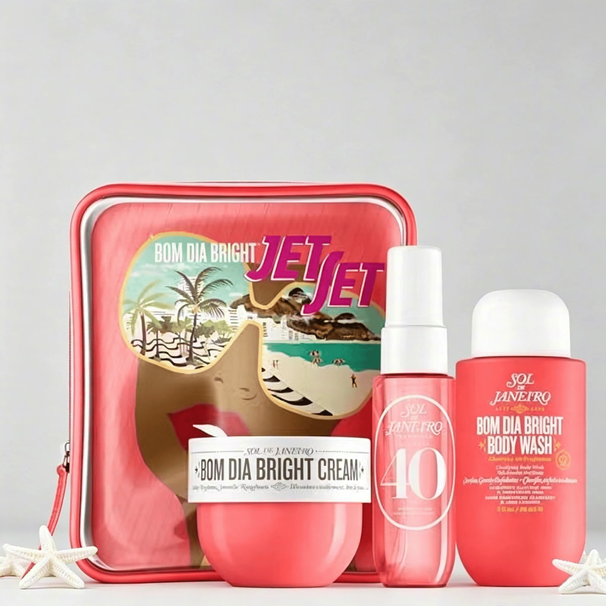 Sol de Janeiro Bom Dia Bright Jet Set Women Perfume Set Cheirosa 40 Body Mist Cream Wash Travel Mini Perfume Kit Beach Luxury Gift Perfume for Her
Sol de Janeiro Bom Dia Bright Jet Set Women Perfume Set Cheirosa 40 Body Mist Cream Wash Travel Mini Perfume Kit Beach Luxury Gift Perfume for Her