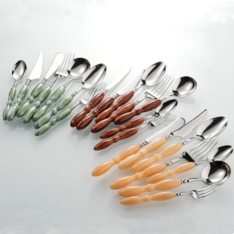 New Resin Handle Cutlery French Style 18/10 stainless steel 304 Classical Flatware Dinnerware Set Silver Drop Shipping
New Resin Handle Cutlery French Style 18/10 stainless steel 304 Classical Flatware Dinnerware Set Silver Drop Shipping