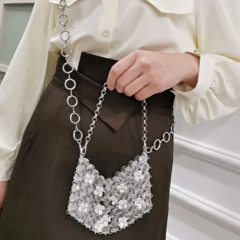 Crystal Bead Design Women's Handbag High-end Versatile Texture Crossbody Bag Customized New Bright Diamond Handmade Woven Bags
Crystal Bead Design Women's Handbag High-end Versatile Texture Crossbody Bag Customized New Bright Diamond Handmade Woven Bags