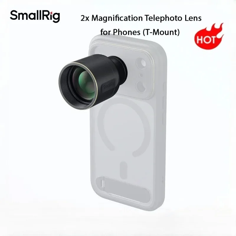 SmallRig 2× Magnification Telephoto Lens for Phones, T-Mount for Camping for iPhone 17 Pro/17 Pro Max for Android Phones -5920
SmallRig 2× Magnification Telephoto Lens for Phones, T-Mount for Camping for iPhone 17 Pro/17 Pro Max for Android Phones -5920