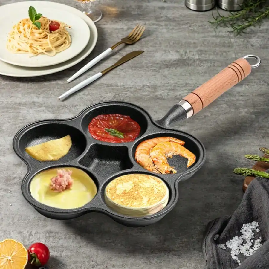 6-Cup Rust-Free Non-Stick Egg Frying Pan for Breakfast Pancakes Egg Dumplings
6-Cup Rust-Free Non-Stick Egg Frying Pan for Breakfast Pancakes Egg Dumplings