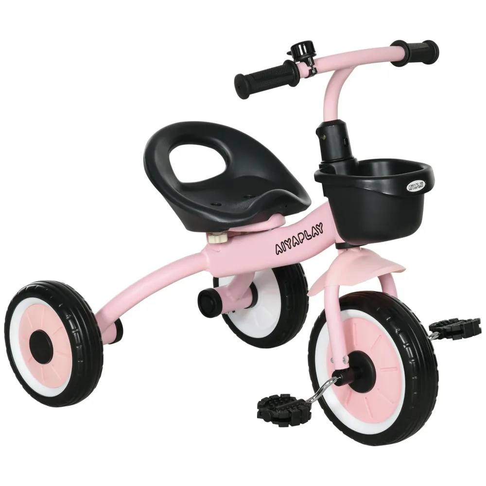 Qaba Kids Tricycle for Toddlers Age 2-5 with Adjustable Seat Toddler Bike for Children with Basket Bell Handlebar Grips Pink
Qaba Kids Tricycle for Toddlers Age 2-5 with Adjustable Seat Toddler Bike for Children with Basket Bell Handlebar Grips Pink