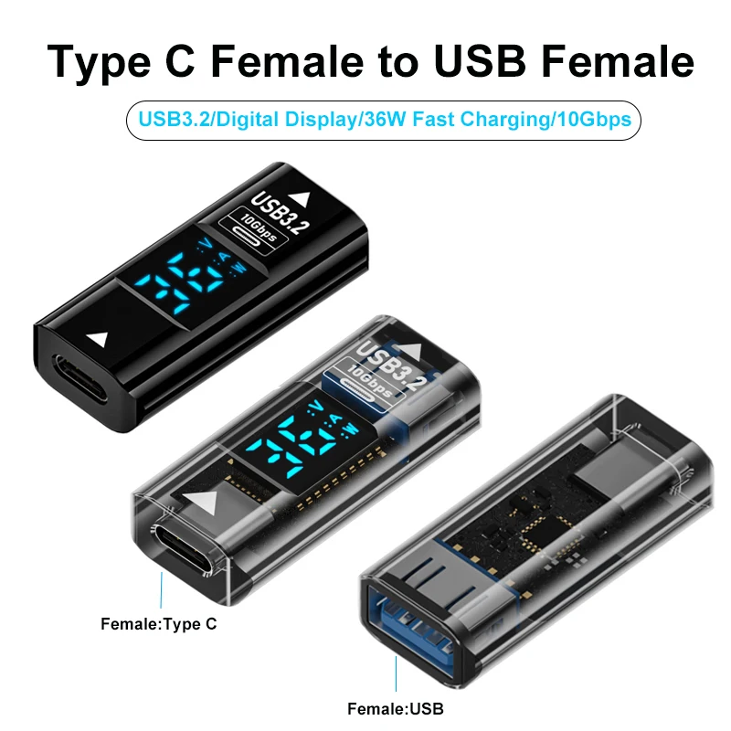 USB3.2 Digital Display Adapter USB C Female to USB Female Converter Fast Charging Data Adapter Type C Connector for PC Laptop
USB3.2 Digital Display Adapter USB C Female to USB Female Converter Fast Charging Data Adapter Type C Connector for PC Laptop