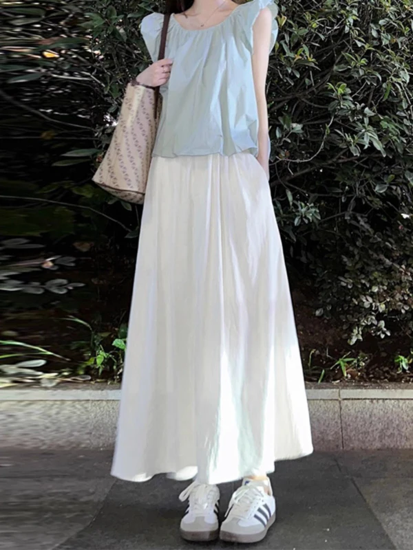 Белая шелковая юбка А-силуэта макси длины, женская, новая коллекция ранней весны 2026, с высокой талией, плиссированная, расклешенная, в стиле феи, длинная юбка-солнце
Белая шелковая юбка А-силуэта макси длины, женская, новая коллекция ранней весны 2026, с высокой талией, плиссированная, расклешенная, в стиле феи, длинная юбка-солнце