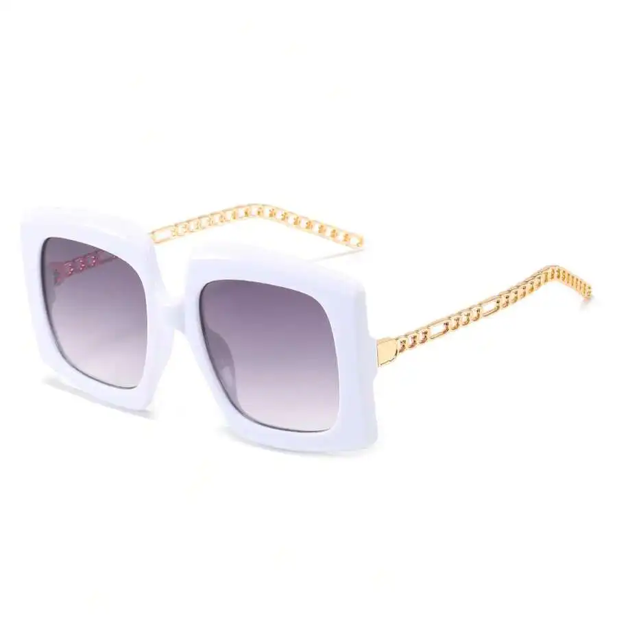Fashion Square Frame Women Sunglasses With Chain Temples
Fashion Square Frame Women Sunglasses With Chain Temples