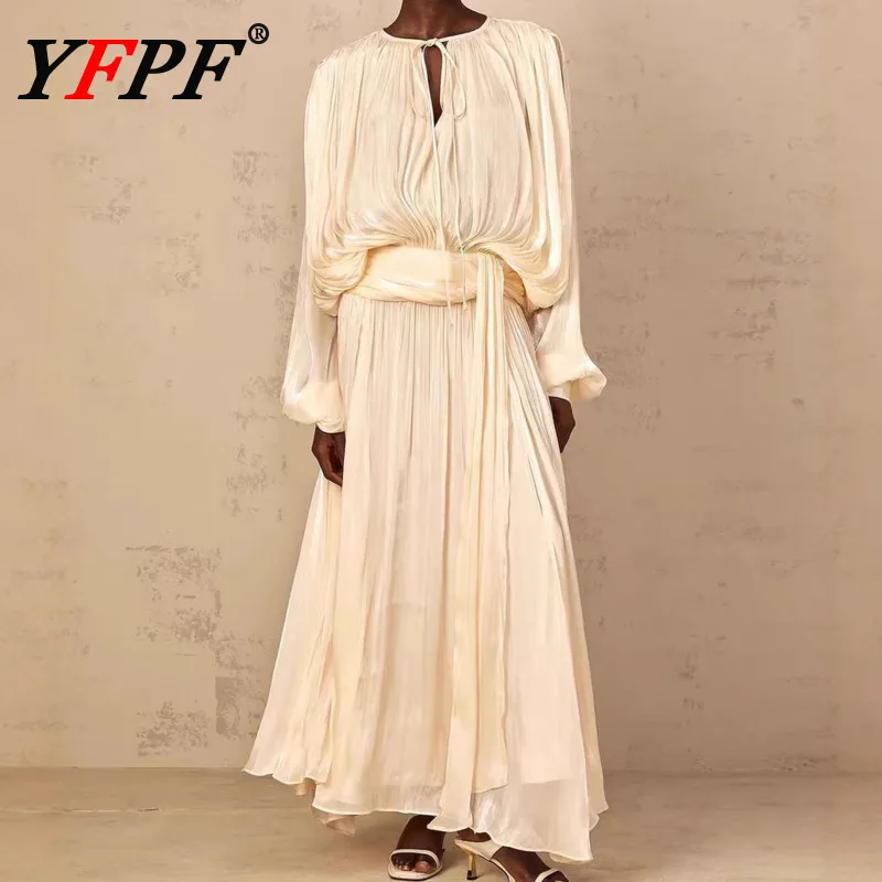 YFPF женское платье, модное однотонное платье на шнуровке с воротником нестандартного дизайна, с высокой талией, трапециевидные вечерние платья, элегантная новая одежда 2023 г.
YFPF женское платье, модное однотонное платье на шнуровке с воротником нестандартного дизайна, с высокой талией, трапециевидные вечерние платья, элегантная новая одежда 2023 г.