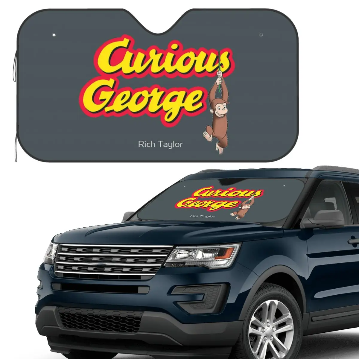 Curious George Hanging Around Sunshade Windscreen Car Front Windshield Window Sun Visor Accessories Covers
Curious George Hanging Around Sunshade Windscreen Car Front Windshield Window Sun Visor Accessories Covers
