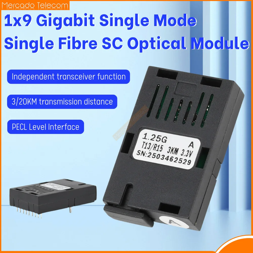 1.25G 1*9 Module 1000M Gigabit SC Mode Single 1310Nm/1550Nm Fiber Optic Transceiver 3KM/20KM A Or B Kit
1.25G 1*9 Module 1000M Gigabit SC Mode Single 1310Nm/1550Nm Fiber Optic Transceiver 3KM/20KM A Or B Kit