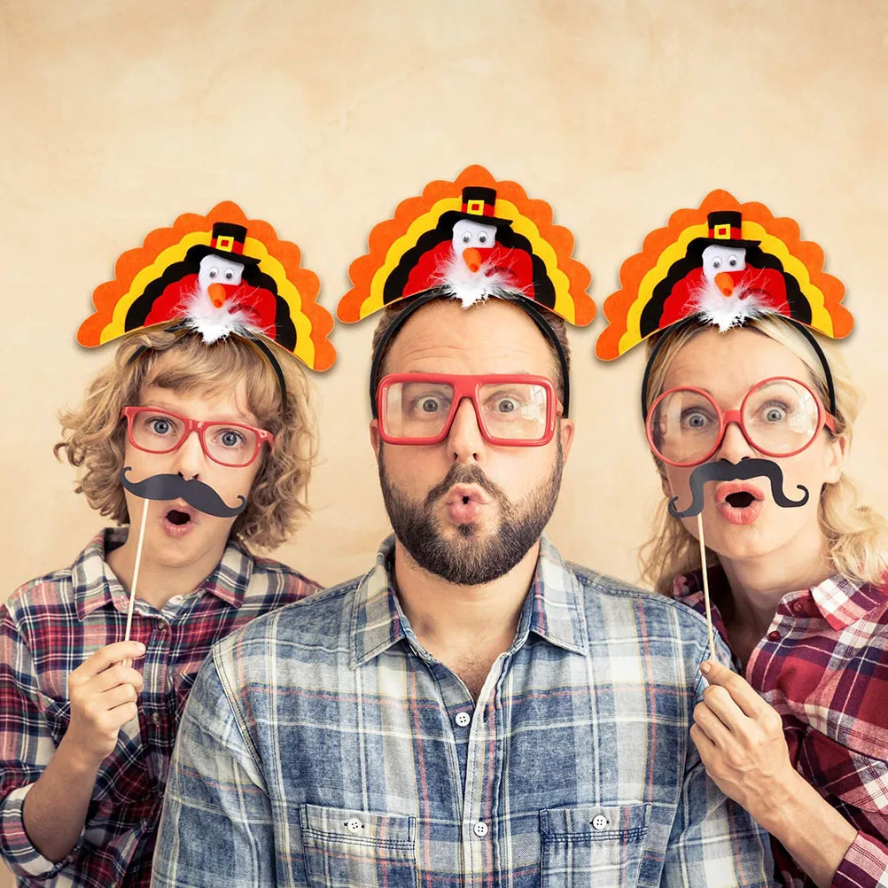 4Pcs Turkey Headbands Cute Nonwoven Lightweight Thanksgiving Party Accessories Reusable Holiday Hairbands for Family Fun
4Pcs Turkey Headbands Cute Nonwoven Lightweight Thanksgiving Party Accessories Reusable Holiday Hairbands for Family Fun