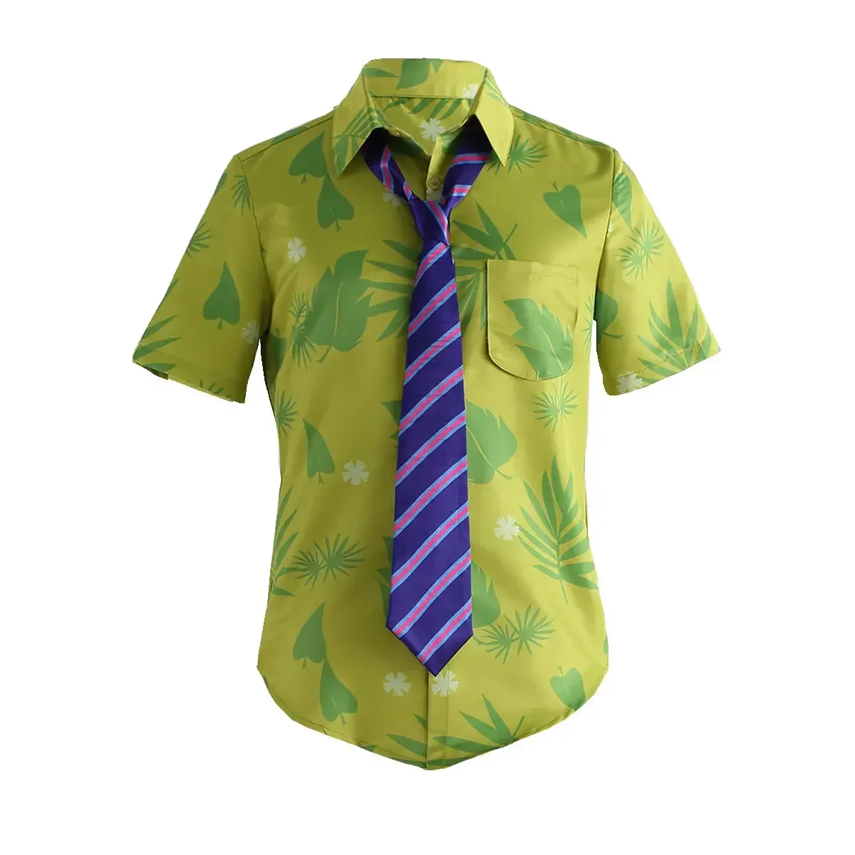 2026 Nick Wilde Cosplay Shirt With Tie Men Halloween Green Leaves Printed Summer Casual T-shirt and Necktie
2026 Nick Wilde Cosplay Shirt With Tie Men Halloween Green Leaves Printed Summer Casual T-shirt and Necktie