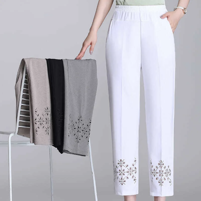 Women's Summer Cropped Pants Korean Fashion Ice Silk Trousers Women High Waist Baggy Pants Casual All Match Straight Pants
Women's Summer Cropped Pants Korean Fashion Ice Silk Trousers Women High Waist Baggy Pants Casual All Match Straight Pants