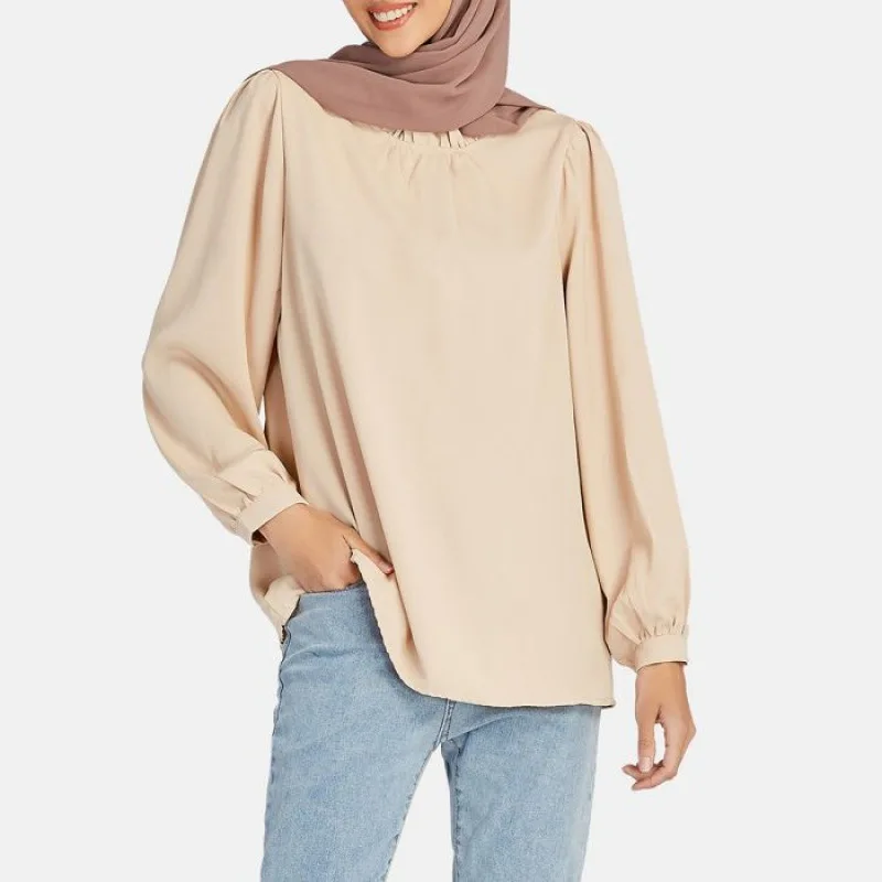 Ramadan Muslim Women's Chiffon Blouse Temperament Loose Lace Collar Long Sleeve Shirt Turkey Middle East Ladies Elegant Tops
Ramadan Muslim Women's Chiffon Blouse Temperament Loose Lace Collar Long Sleeve Shirt Turkey Middle East Ladies Elegant Tops
