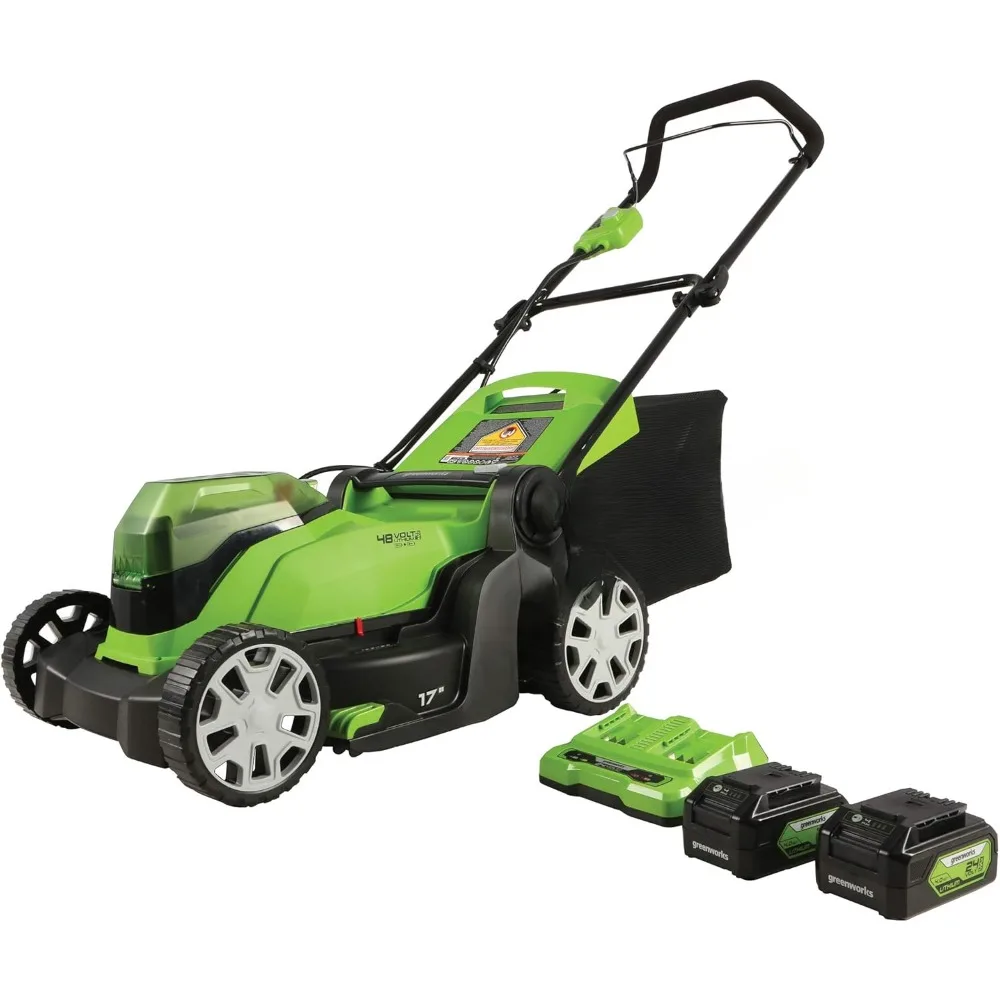 17" Cordless (Push) Lawn Mower (125+ Compatible Tools), (2) 4.0Ah Batteries and Dual Port Rapid Charger Included 
17" Cordless (Push) Lawn Mower (125+ Compatible Tools), (2) 4.0Ah Batteries and Dual Port Rapid Charger Included