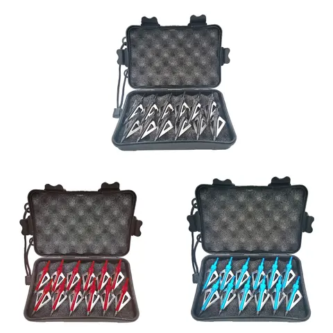 Confezione da 12 125 grani 3 punte da caccia a lama fissa tiro con l'arco per punte di freccia punte per arco composto-grandi prestazioni