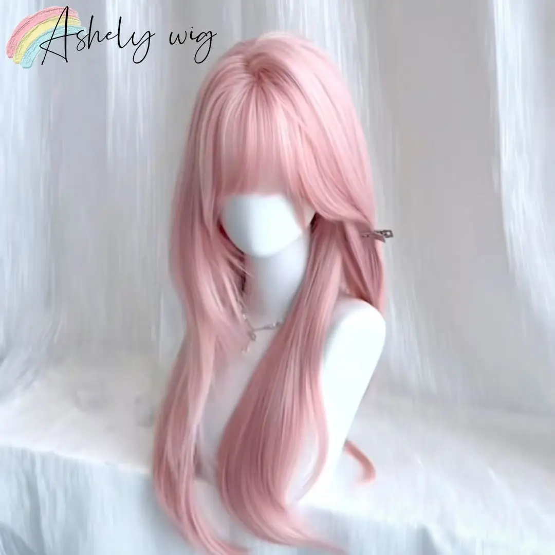Ashely Pink Wig for Women Hair Wig with Bangs High Temperature Fibers Lolita Cute Layered Wig Synthetic Wigs Headband 가발 Парик
Ashely Pink Wig for Women Hair Wig with Bangs High Temperature Fibers Lolita Cute Layered Wig Synthetic Wigs Headband 가발 Парик